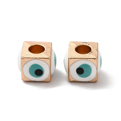 Alloy Enamel European Beads ENAM-D049-02KCG-01-1