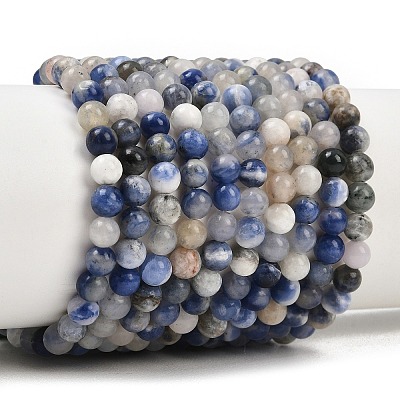 Natural Sodalite Beads Strands GSR4mmC013-1
