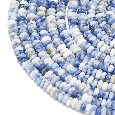 Natural Blue Spot Jasper Beads Strands G-P575-A43-4x2mm-1
