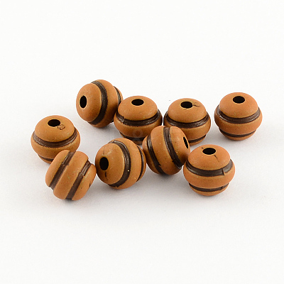 Imitation Wood Acrylic Beads SACR-R830-05-1