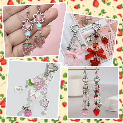 24Pcs 2 Colors Transparent Acrylic Pendants OACR-SC0002-51-1