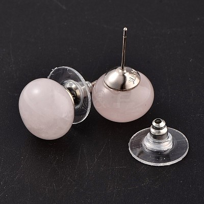 Rose Quartz Stud Earrings X-G-F267-09H-1