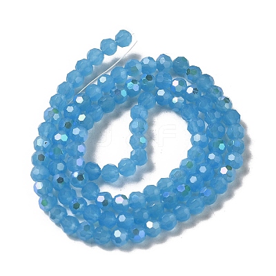 Imitation Jade Glass Beads Strands X-EGLA-A035-J4mm-L07-1
