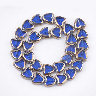 Electroplate Glass Beads Strands EGLA-S188-09C-1