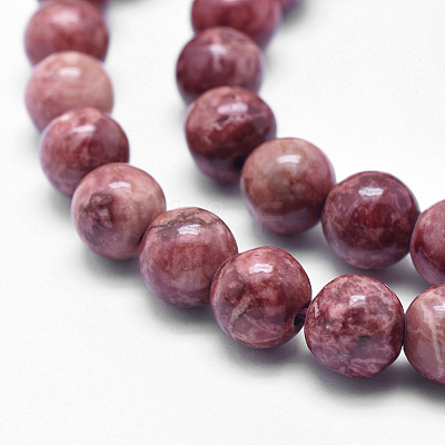 Natural Marble Beads Strands G-K211-6mm-D-1
