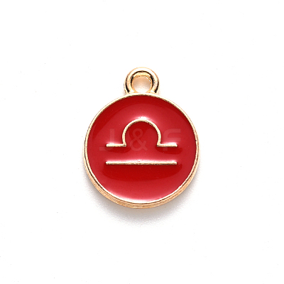 Alloy Enamel Pendants X-ENAM-S124-01A-07K-1