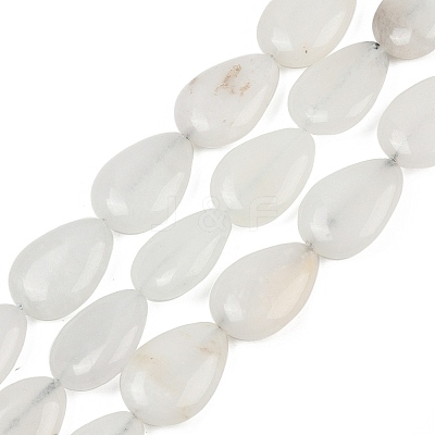 Natural White Jade Beads Strands G-Z105-B01-01A-1