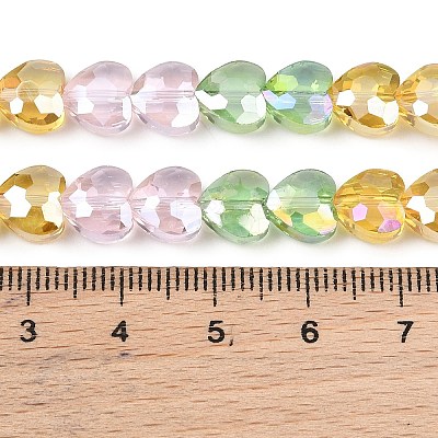 Electroplate Transparent Glass Beads Strands GL-CBADAFE-01D-1