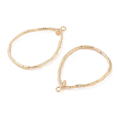Brass Open Back Bezel Pendants KK-N256-01G-G-1