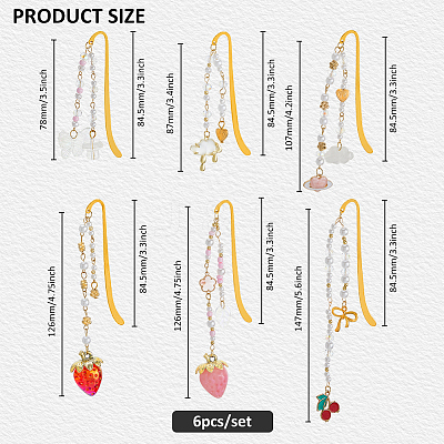 Alloy Hook Bookmark AJEW-GO00032-1
