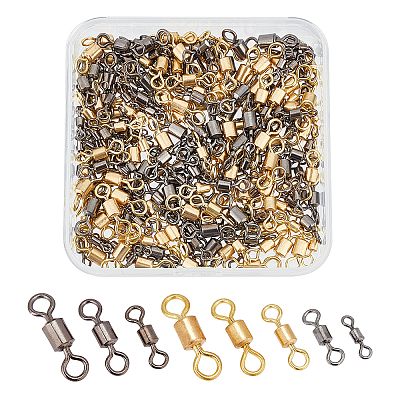270Pcs 8 Style Brass Fishing Rolling Bearing Connector FIND-FH0002-80-1