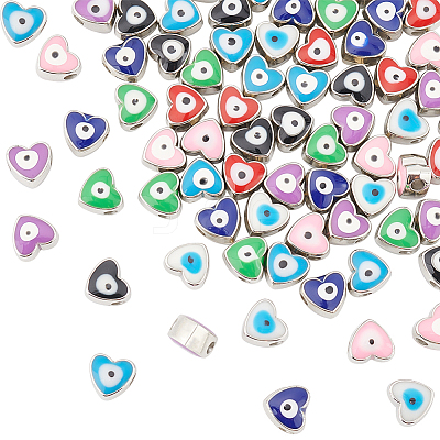 80Pcs 8 Colors CCB Plastic Beads FIND-DC0001-40-1