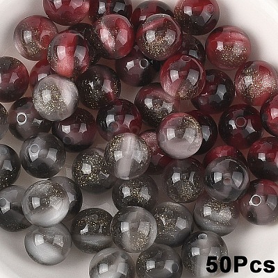 50Pcs Opaque UV Reactive Beads RESI-YW0005-93K-1
