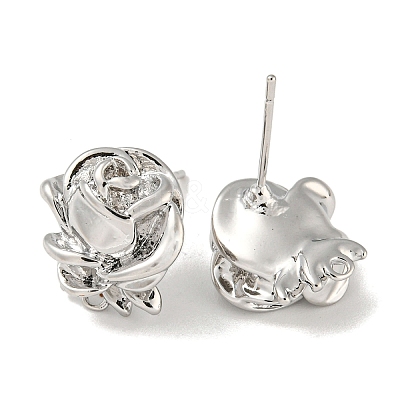 Brass Stud Earring Findings KK-R152-01P-1