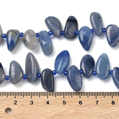 Natural Blue Aventurine Beads Strands G-P604-A18-01-1