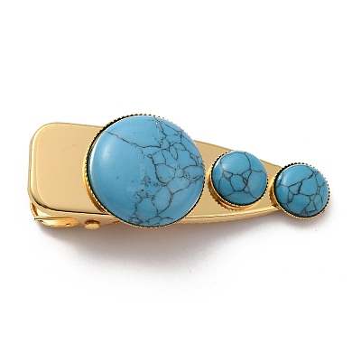 Synthetic Turquoise Alligator Hair Clips G-B042-03G-08-1