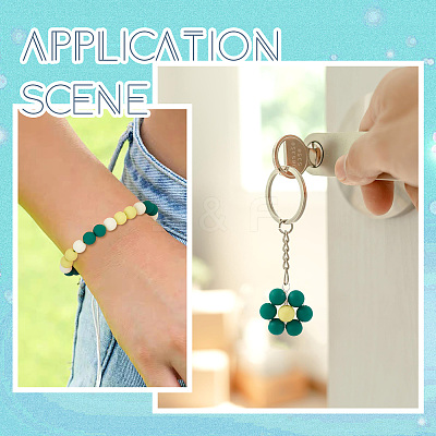 191~193Pcs Rubberized Style Imitated Silicone Acrylic Beads MACR-TA0001-94A-1