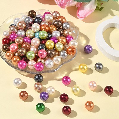 ABS Plastic Imitation Pearl Round Beads SACR-S074-14mm-M-1