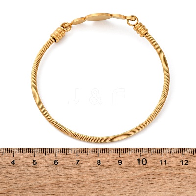 Religion 304 Stainless Steel Bangles for Women BJEW-K280-01G-1