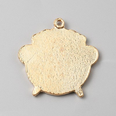 Saint Patrick's Day Glitter Alloy Enamel Pendants ENAM-CJC0003-58F-KCG-1