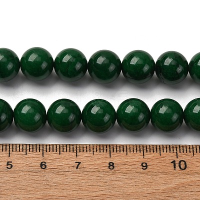 Natural Teal Jade Round Beads Strands G-P070-09-10mm-01-1