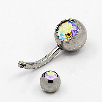 Fashionable 304 Stainless Steel Belly Rings AJEW-J004-M-1