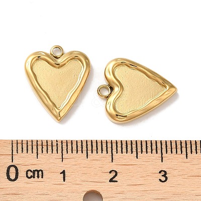 304 Stainless Steel Pendant Cabochon Settings For Enamel STAS-Q252-15G-1