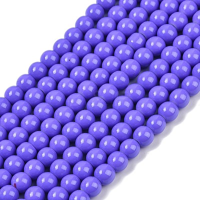 Painted Glass Bead Strands DGLA-S071-8mm-B41-1