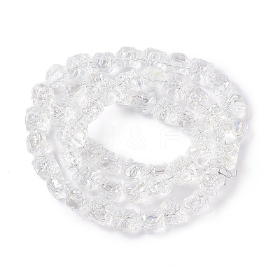 Transparent Electroplate Glass Beads X1-GLAA-P028-M-1