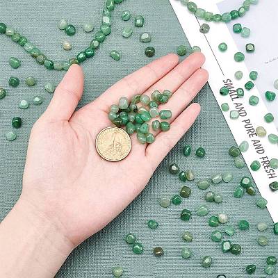 Natural Green Aventurine Bead Strands G-AR0001-31-1