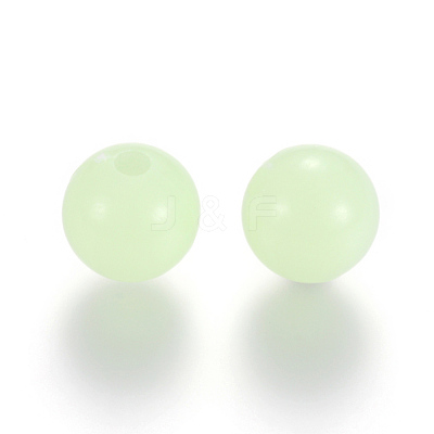 Luminous Acrylic Round Beads X-LACR-R002-8mm-01-1