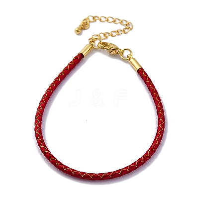 Polyester Cord Braided Bracelet Makings MAK-Z003-01G-01-1