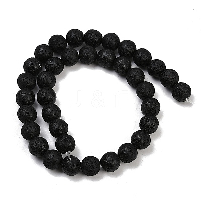 Synthetic Lava Rock Beads Strands G-S397-D01-10mm-1