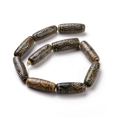 Tibetan Style dZi Beads X-TDZI-E004-15-1