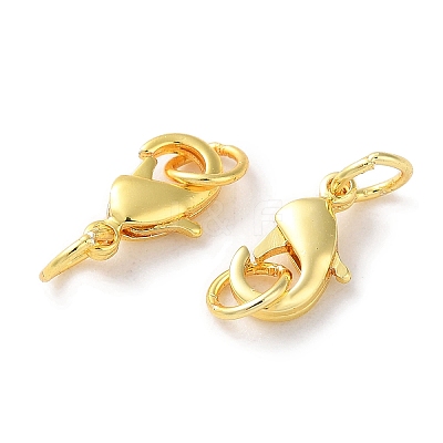 Rack Plating Brass Lobster Claw Clasps KK-F090-26G-01-1