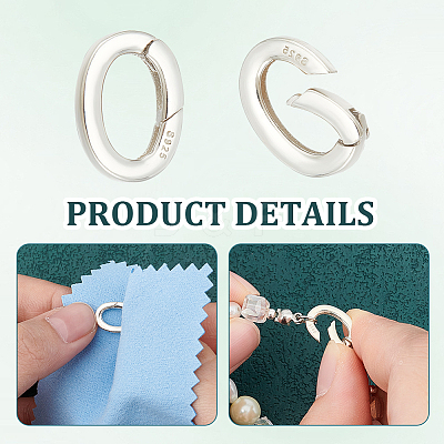 2Pcs Oval Spring Gate Rings FIND-UN0003-34A-1
