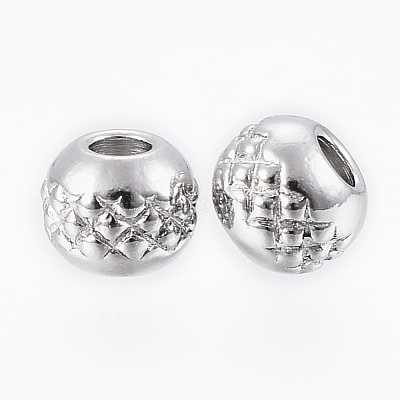 Tarnish Resistant 201 Stainless Steel Beads STAS-G154-37-4mm-1