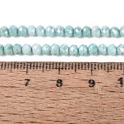 Anti-Tarnish Dyed Rondelle Glass Beads Strands EGLA-T021-3mm-17-06-1