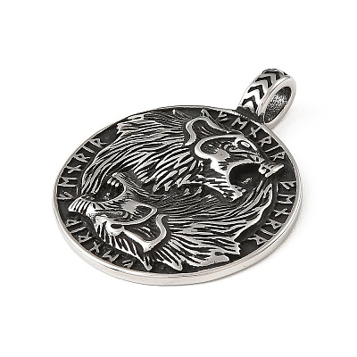 304 Stainless Steel Pendants STAS-F363-20AS-1