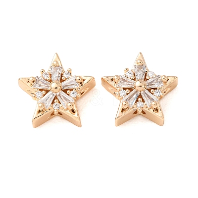 Brass Micro Pave Cubic Zirconia Beads CU-CBAEC99-31G-01-1