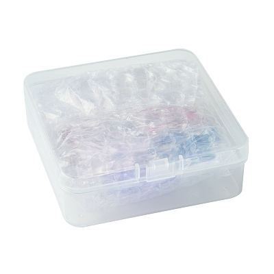 8 Colors Transparent Spray Painted Glass Beads GLAA-FS0001-85-1
