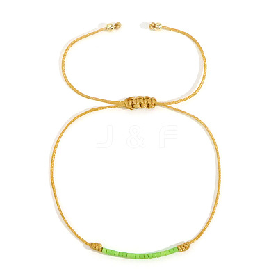 Handmade Glass Seed Beads Braided Bead Bracelets LE4581-10-1
