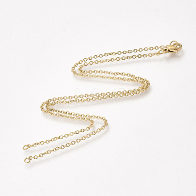 304 Stainless Steel Cable Chain Necklace Making STAS-T040-PJ209-2-46-1