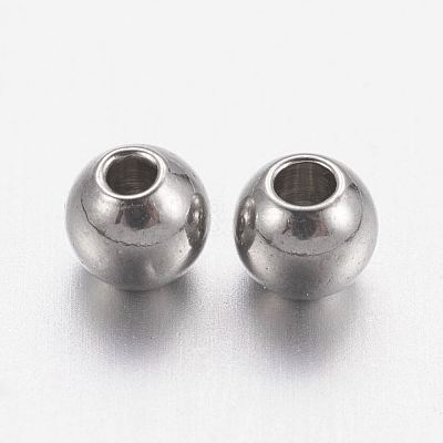 Tarnish Resistant Stainless Steel Beads X-STAS-R033-3mm-1