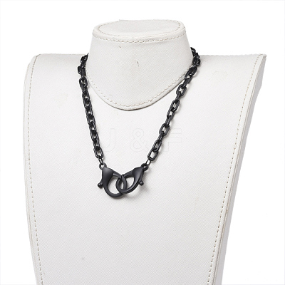 Personalized ABS Plastic Cable Chain Necklaces NJEW-JN02849-1