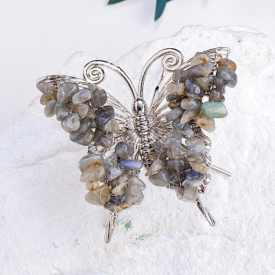 Raw Natural Labradorite Chip Mineral Specimen Display Decorations PW-WG29201-22-1