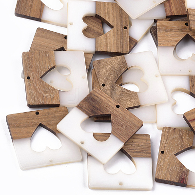 Resin & Walnut Wood Links connectors RESI-S367-01-1