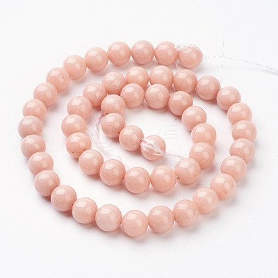 Natural Mashan Jade Round Beads Strands X-G-D263-8mm-XS22-1
