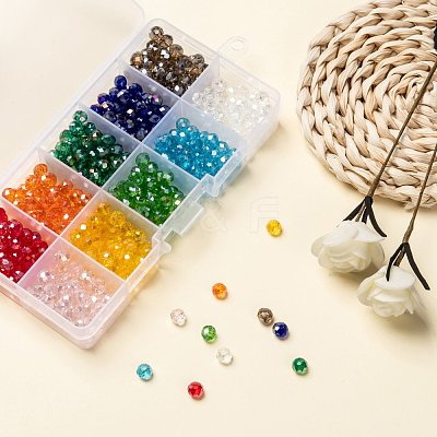 10 Colors Electroplate Glass Beads EGLA-X0006-01B-6mm-1