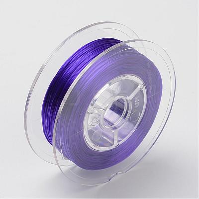 Japanese Eco-Friendly Dyed Flat Elastic Crystal String EW-F005-0.6mm-01-1
